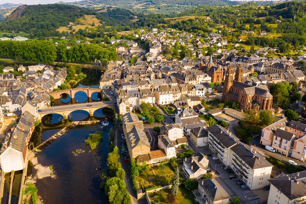 Espalion Aveyron vu du ciel